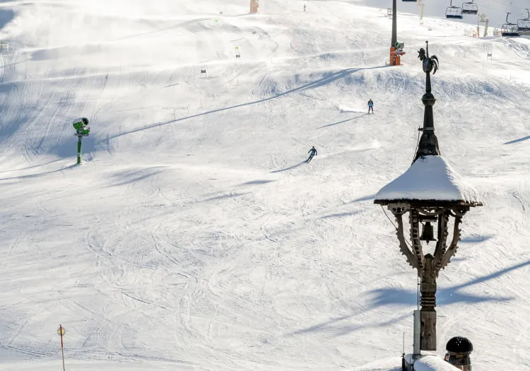 Pistenblick vom Hoteldach aus